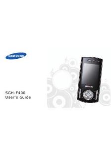 Samsung SGH F 400 manual. Camera Instructions.